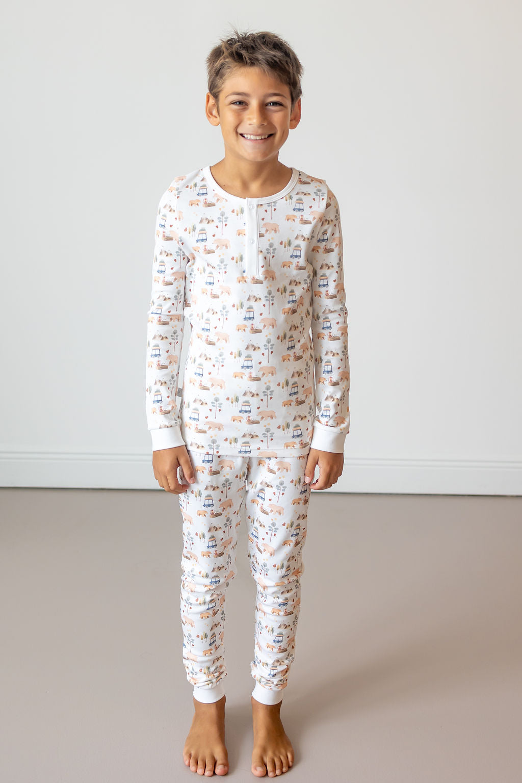Savana Pima Cotton Kids Long Pajama Set