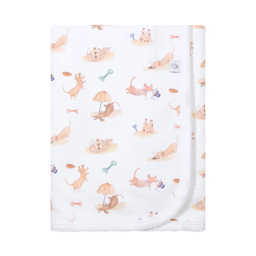 Beach Dogs Pima Cotton Baby Blanket