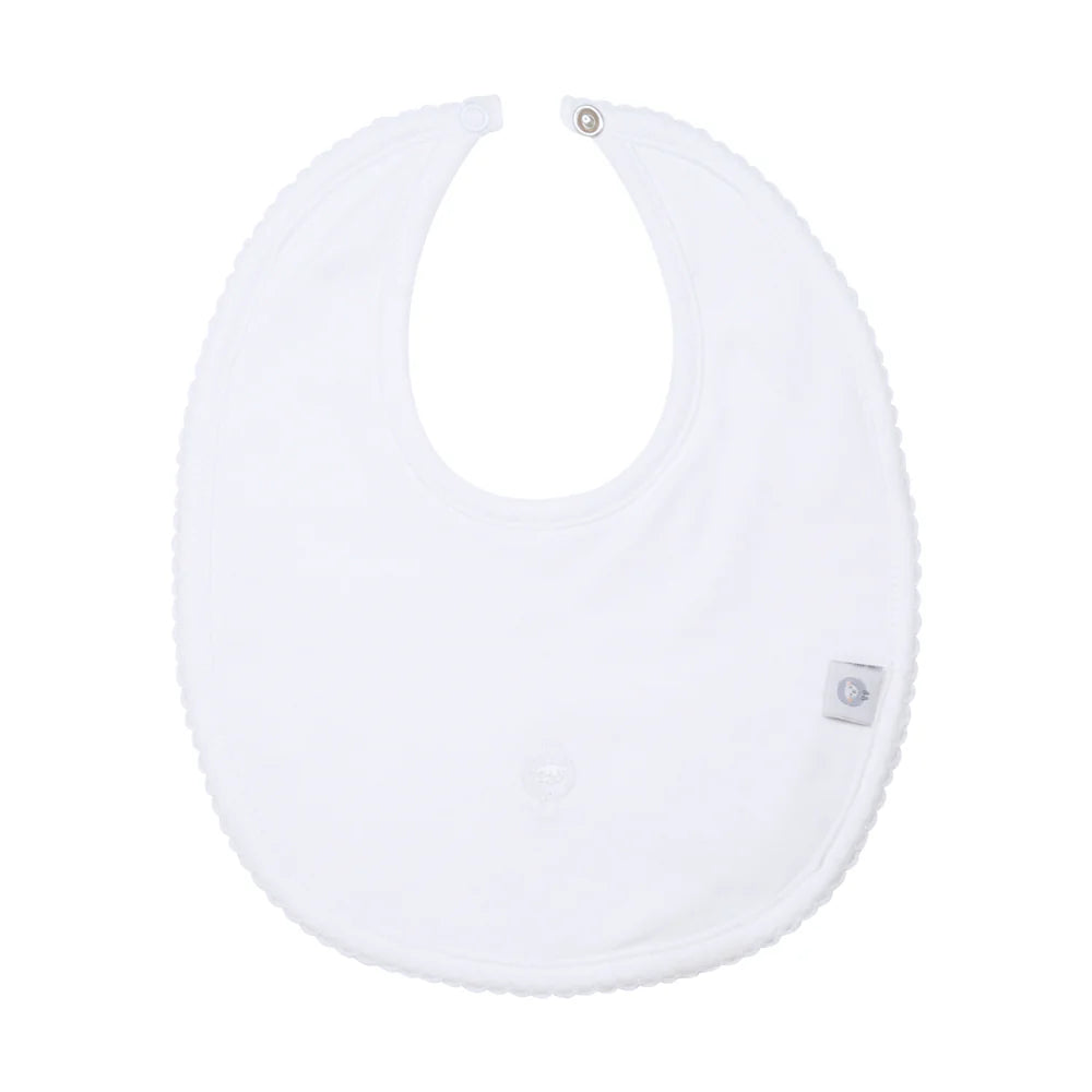 White Essential Pima Cotton Baby Bib