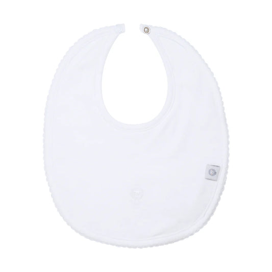 White Essential Pima Cotton Baby Bib