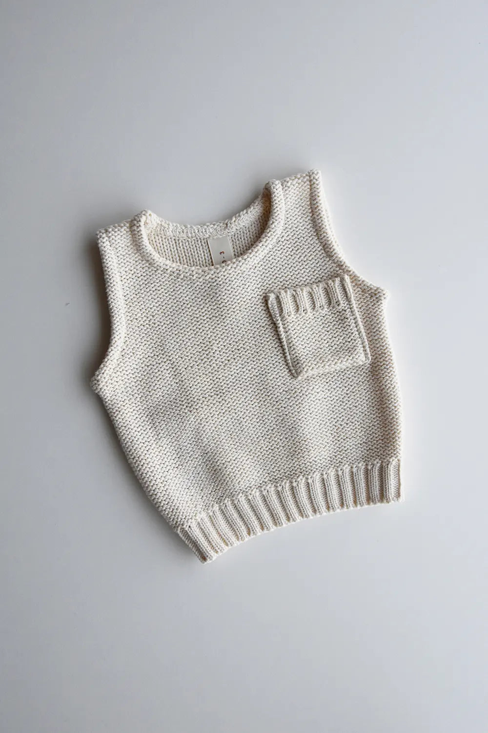 Knit Vest Mowli Natural