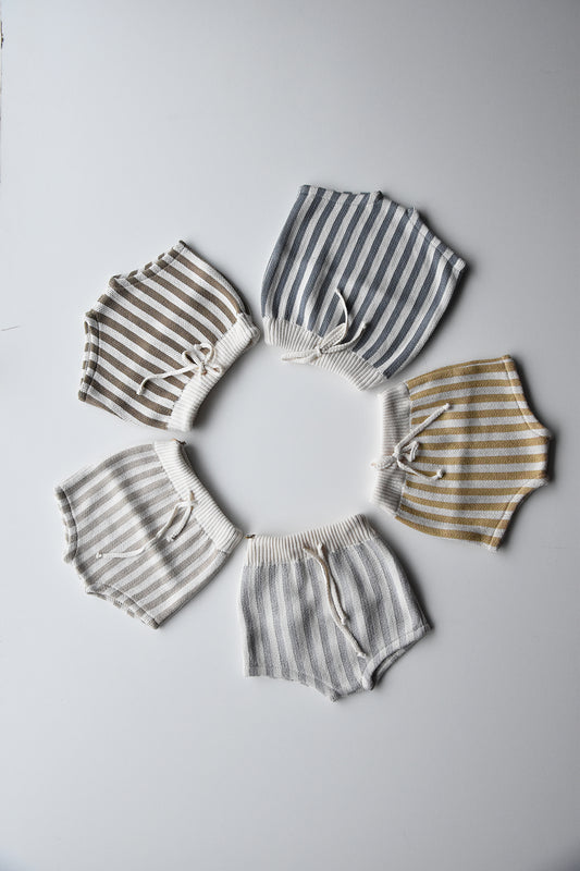 Knit Stripe Bloomer Brown