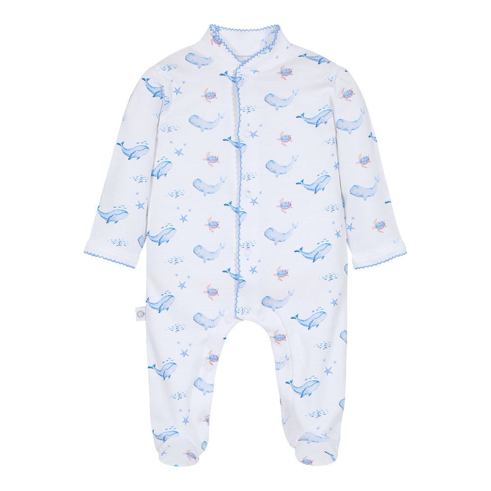 Whales and Turtles Baby Footed Pajama