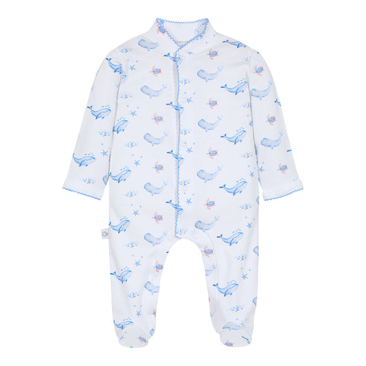 Whales and Turtles Baby Footed Pajama