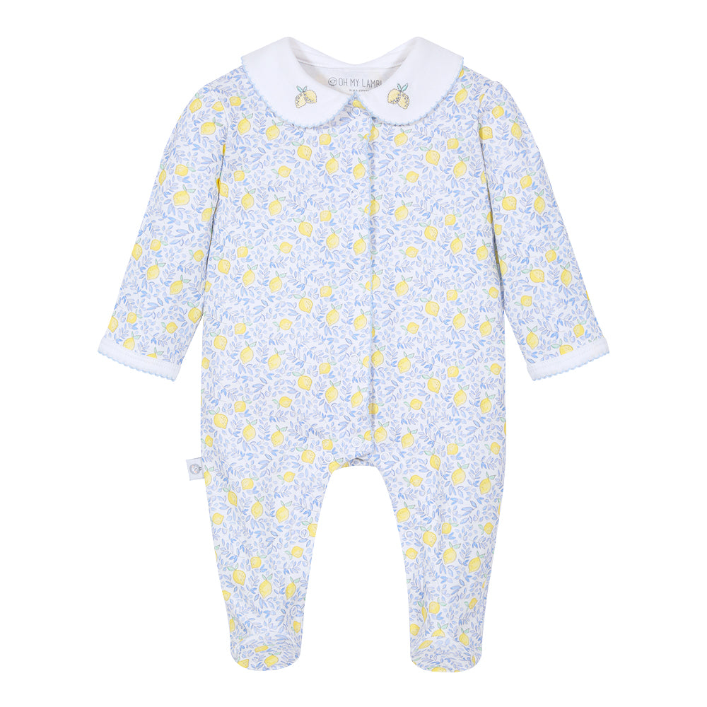 Lemons Pima Cotton Baby One-Piece Pajamas