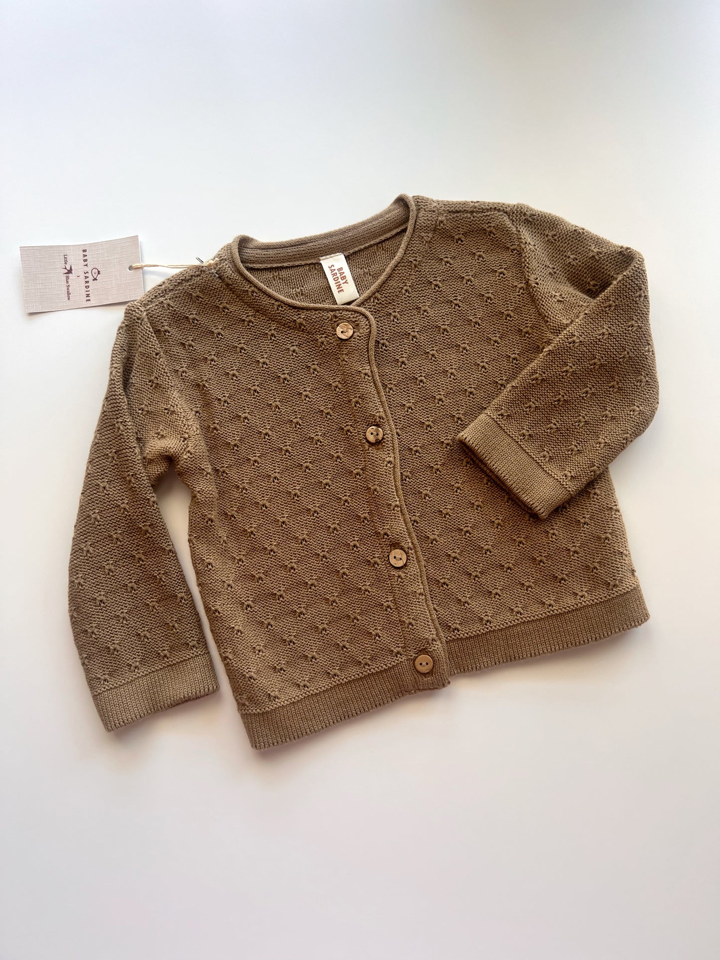 Knit Jacket Dolphin Brown