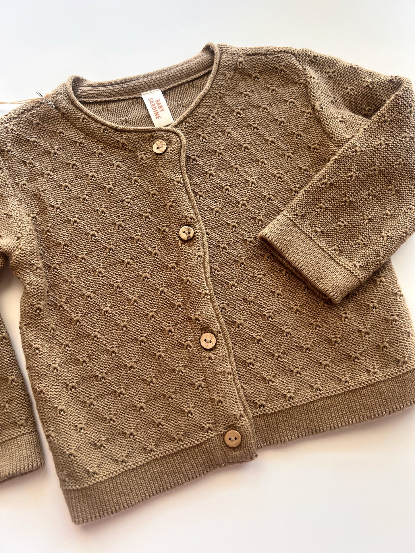 Knit Jacket Dolphin Brown