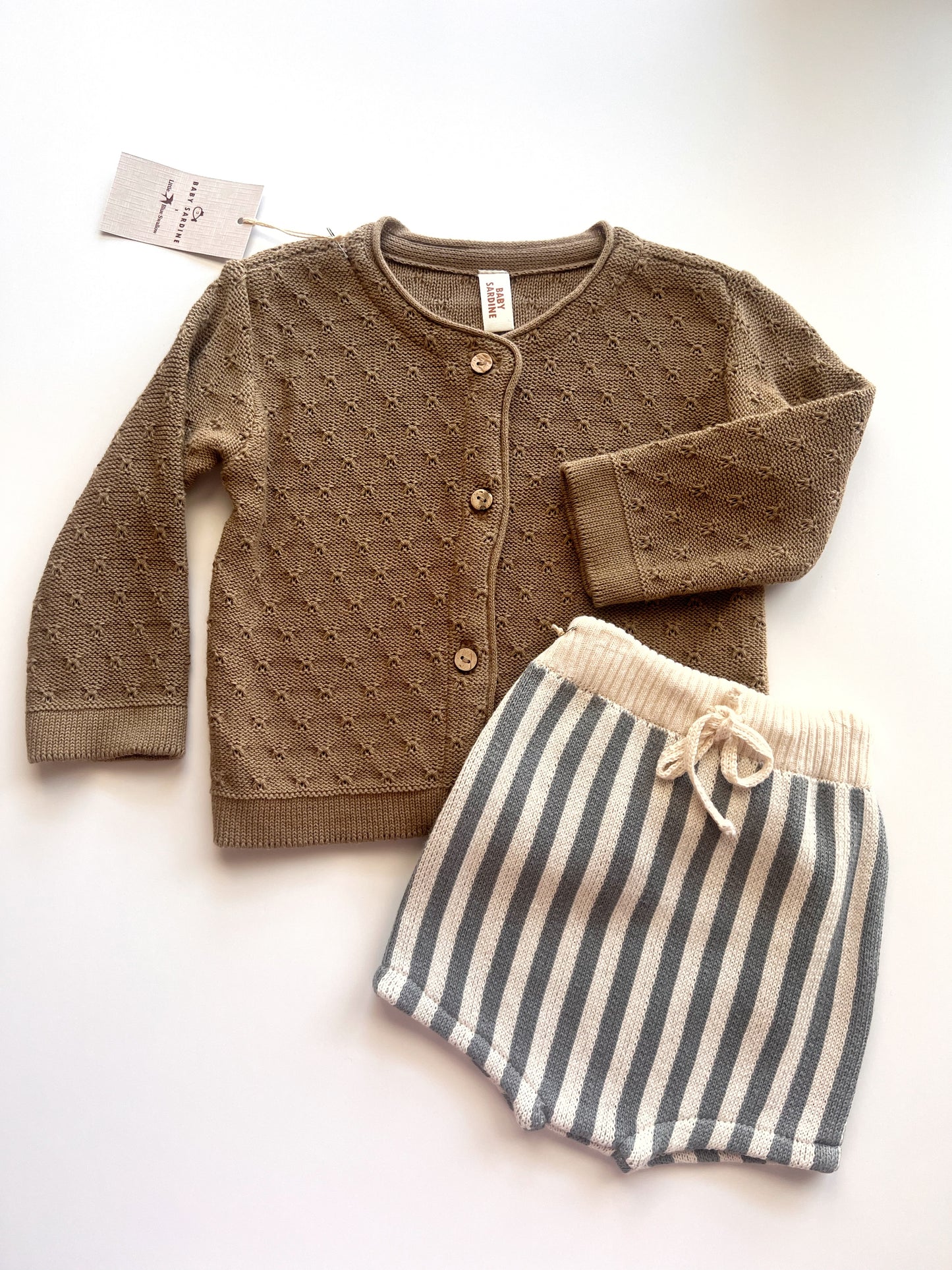Knit Stripe Bloomer Blue