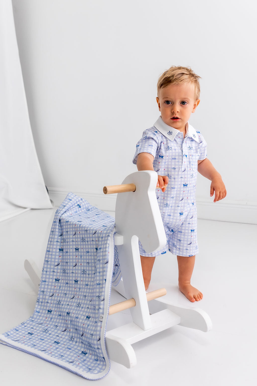 Sailor Pima Cotton Short Romper