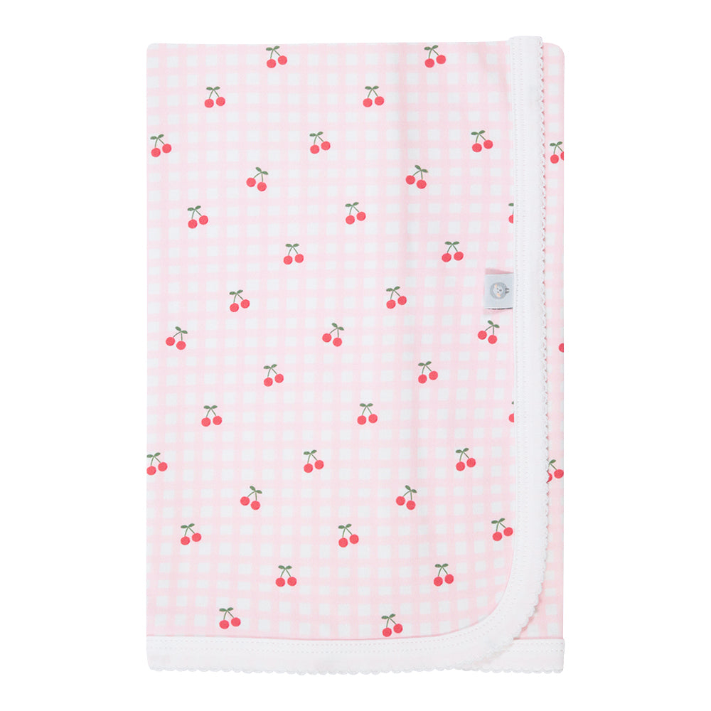 Cherries Pima Cotton Baby Blanket