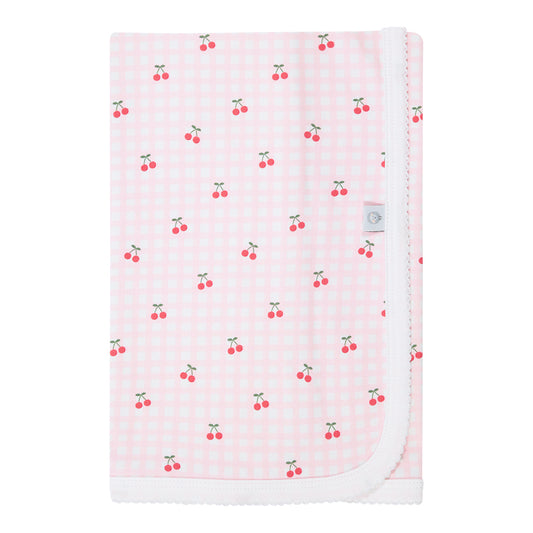 Cherries Pima Cotton Baby Blanket