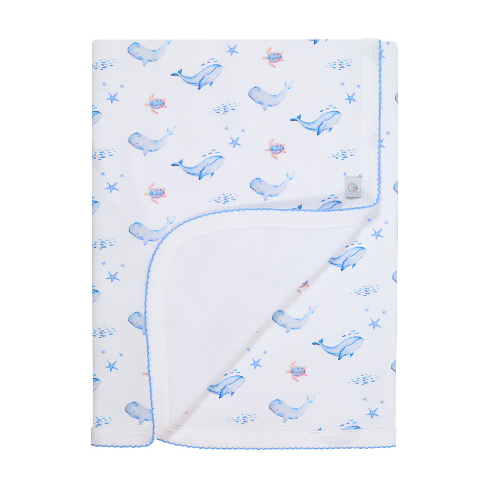 Whales and Turtles Baby Blanket