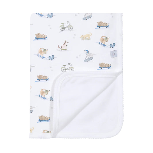 Roller Pups Boy Pima Cotton Baby Blanket