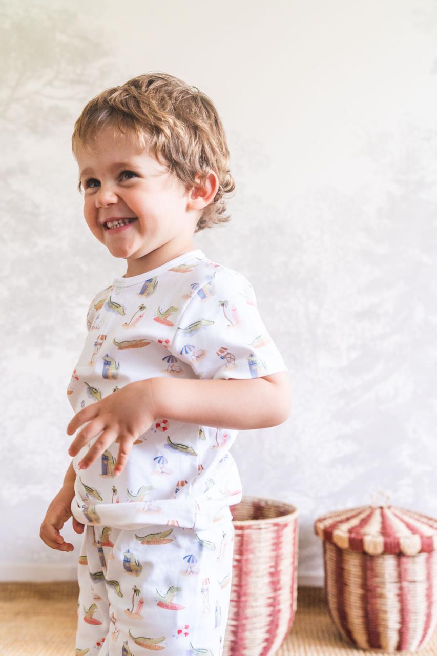 Alligators Boy Pima Cotton Short Pajama Set