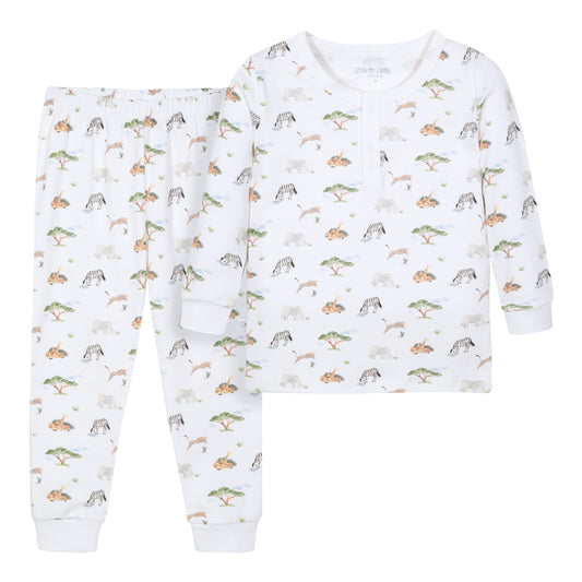 Savana Pima Cotton Kids Long Pajama Set