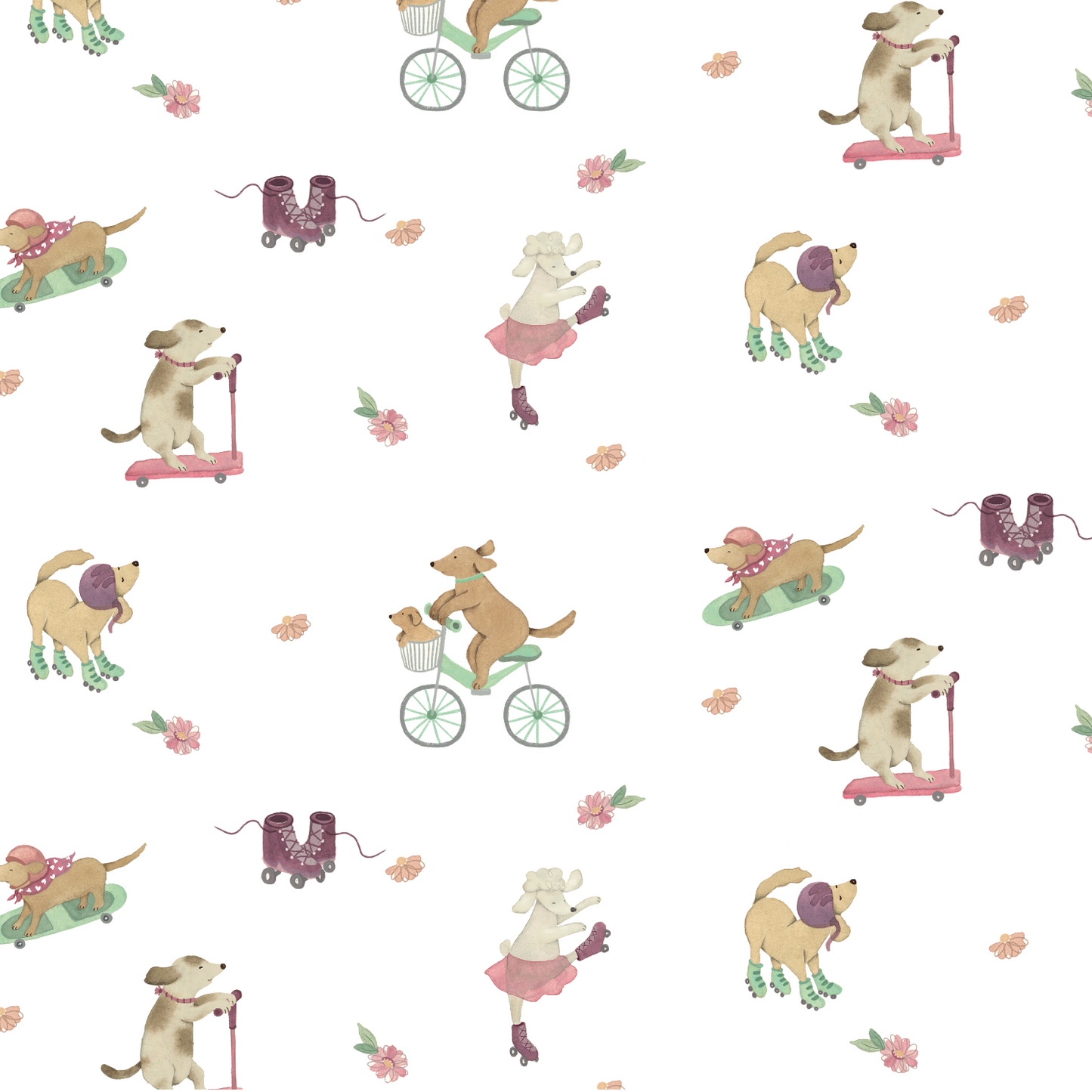 Roller Pups Girl Pima Cotton Baby Blanket