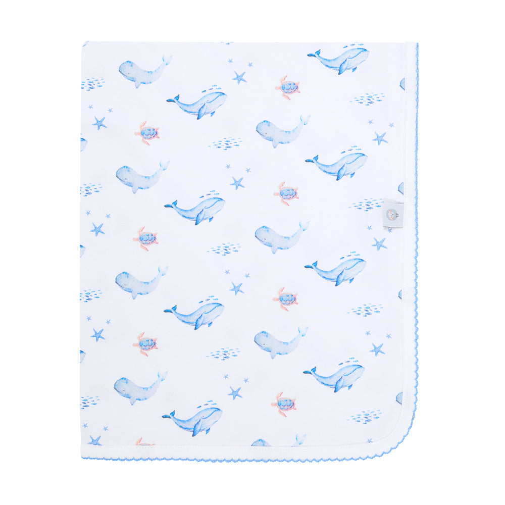 Whales and Turtles Baby Blanket