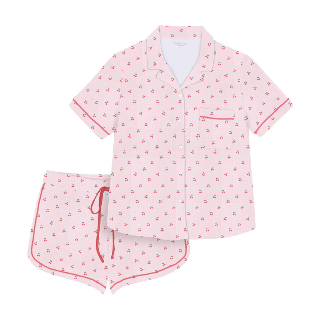 Cherries Woman's Pima Cotton Short Pajama Set