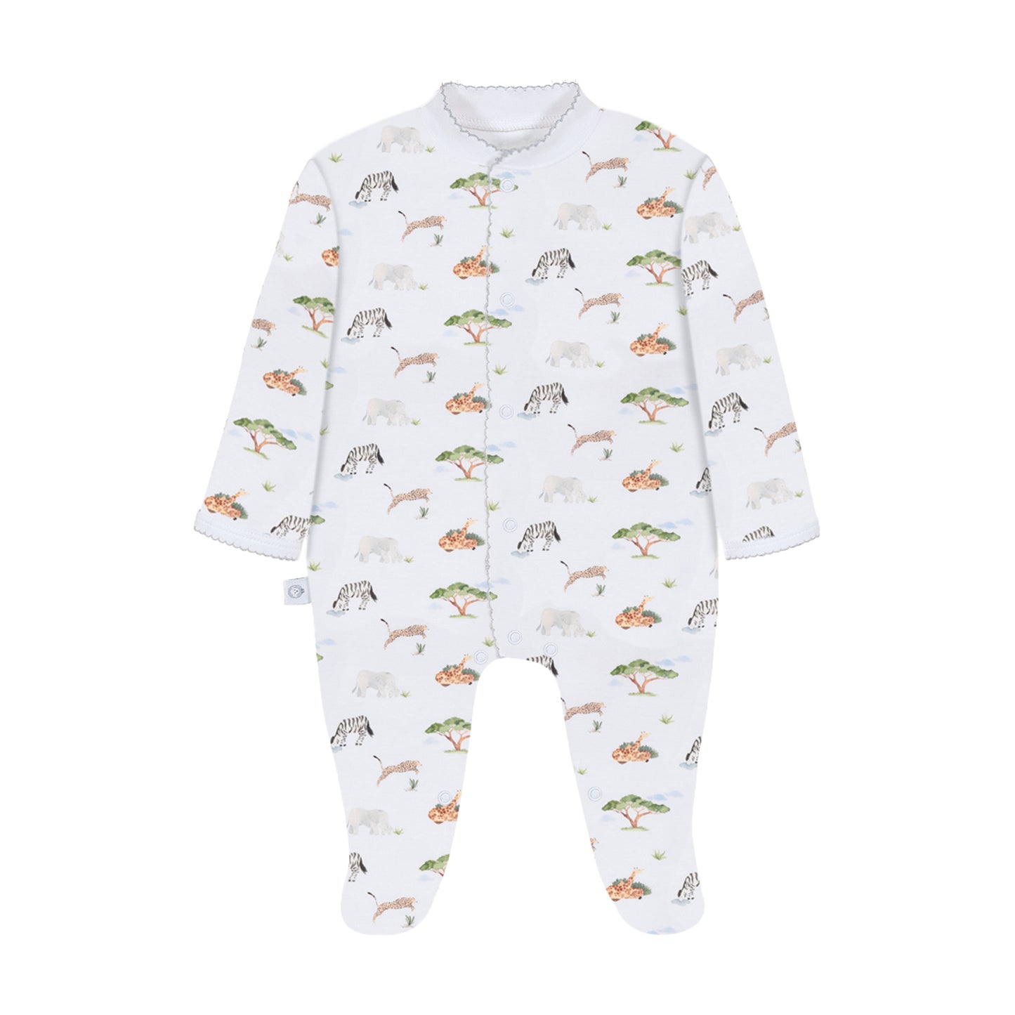 Savana Pima Cotton Baby One-Piece Pajamas