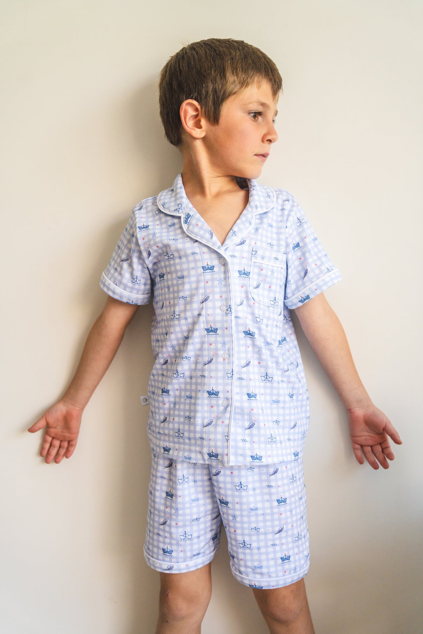 Sailors Boy Pima Cotton Short Pajama Set – Soft Two-Piece