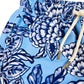 Blue floral print swim trunks